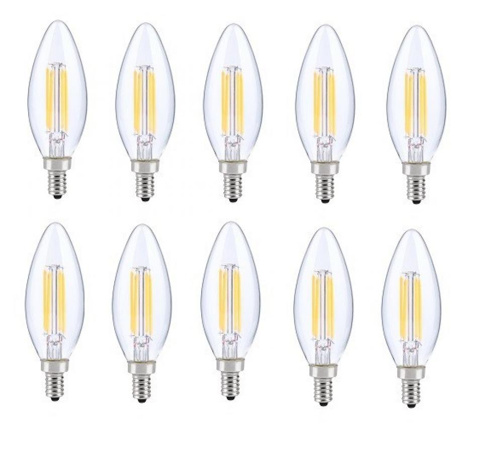 LED E12 Candelabra, Blunt Tip, 5000k, 300 Degree, Cri80, Es, Ul, 6w, 40w Equivalent, 15000hrs, Lm480