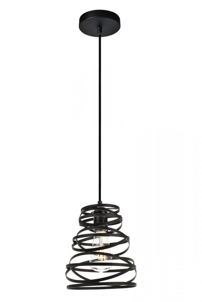 Sybil Collection Pendant D7.5 H9.2 Lt:1 Matte Black Finish