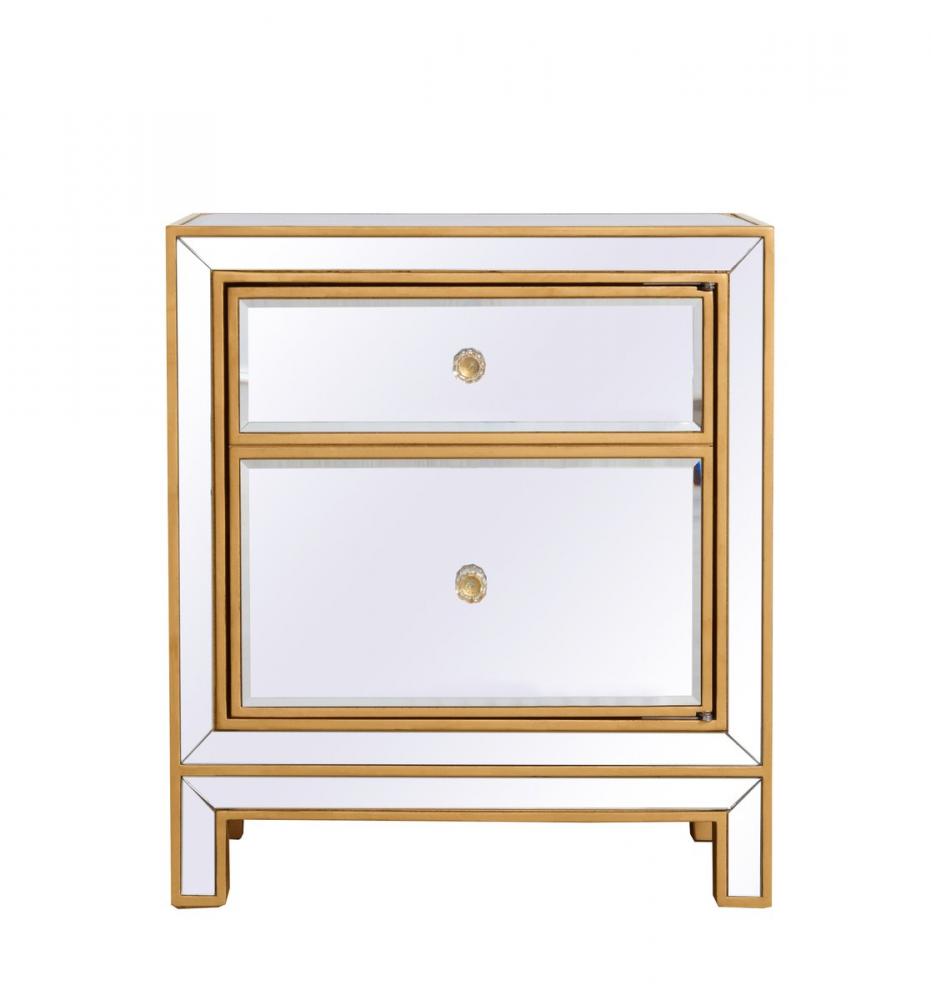 End Table 1 Door 21in. Wx14in. Dx24in. H in Gold