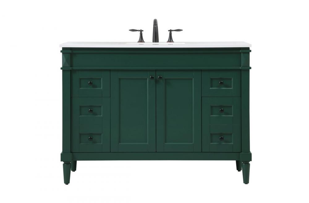 48 Inch Single Bathroom Vanity in Green