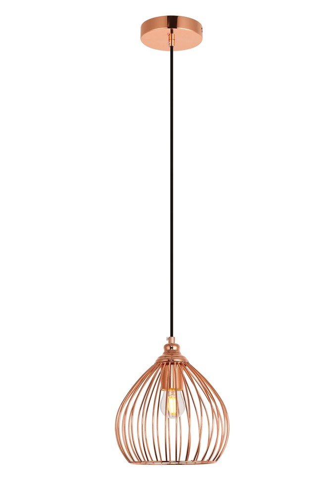 Sayer Collection Pendant D7.9 H8.9 Lt:1 Copper Finish