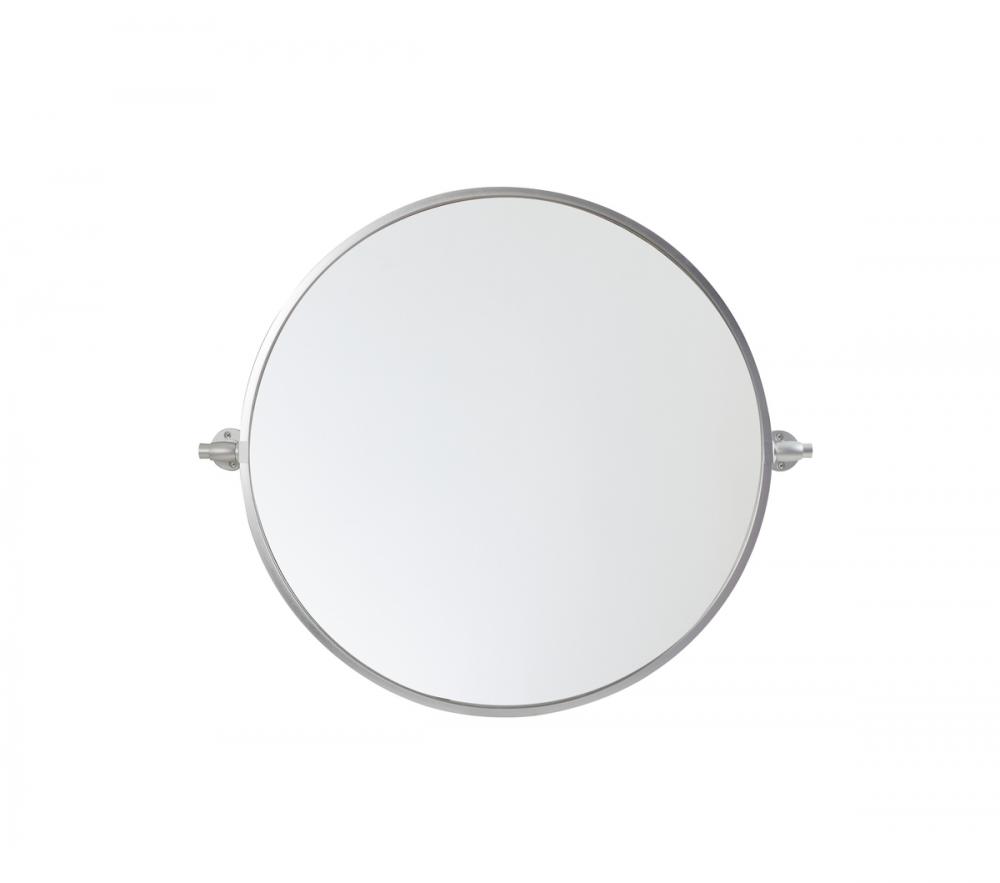 Round pivot mirror 24 inch in gold