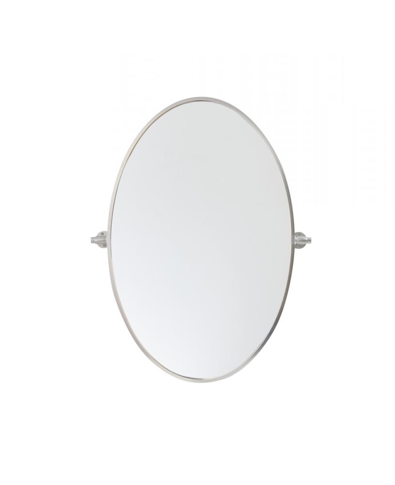 Oval pivot mirror 21x32 inch in gold