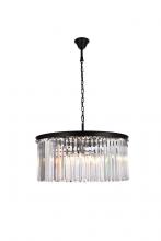 Elegant 1238D31MB/RC - Sydney 8 light Matte Black Chandelier Clear Royal Cut Crystal