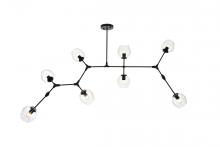 Elegant 1712G74BK - Cavoli 74 Inch Chandelier in Black