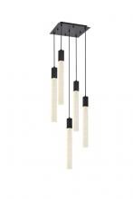 Elegant 2066D16BK - Weston 5 Lights Pendant in Black