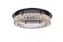 Elegant 3503F22BK - Monroe 22 Inch LED Single Flush Mount in Black