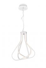 Elegant 5105D18WH - Dahlia 3 Light in White Pendant