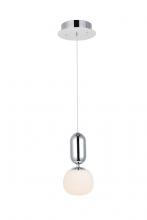 Elegant 5107D1C - Lea 1 Light in Chrome Pendant