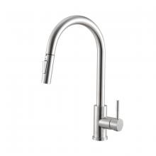 Elegant FAK-306BNK - Luca Single Handle Pull Down Sprayer Kitchen Faucet with touch sensor in Brushed Nickel