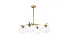 Elegant LD2331BR - Opus 4 lights brass pendant