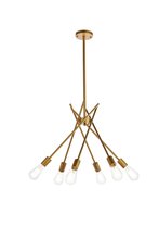 Elegant LD640D23BR - Lucca 23 inch pendant in brass