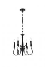 Elegant LD7043D17BK - Flynx 4 Lights Pendant in Black