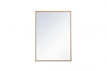 Elegant MR572028BRS - Metal mirror medicine cabinet 20 inch x 28 inch in Brass