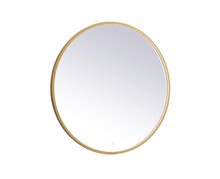 Elegant MRE6036BR - Pier 36 inch LED mirror with adjustable color temperature 3000K/4200K/6400K in brass