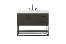 Elegant VF29242MMB - 42 inch Single Bathroom Vanity in Mocha Brown