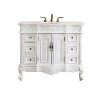 Elegant VF38842AW - 42 In. Single Bathroom Vanity Set in Antique White