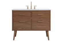 Elegant VF41042WB - 42 Inch Bathroom Vanity in Walnut Brown