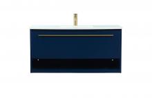 Elegant VF43540MBL - 40 inch Single bathroom vanity in blue