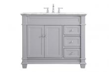 Elegant VF50042GR - 42 Inch Single Bathroom Vanity Set in Grey