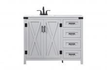 Elegant VF90242GR - 42 Inch Single Bathroom Vanity in Grey