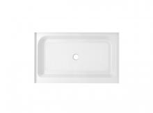 Elegant STY01-C4832 - 48x32 inch Single threshold shower tray center drain in glossy white