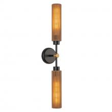 Alora Lighting WV491223MBTJ - Colby 23-in Matte Black/Tan Jute Socket Wall/Vanity Light