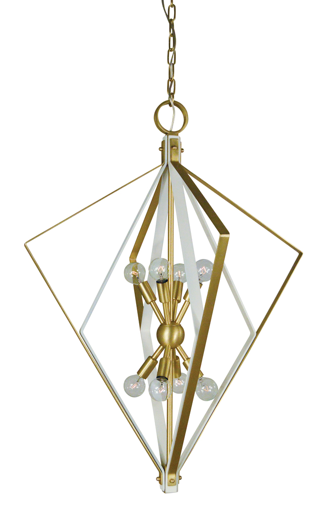 8-Light Polished Nickel/Matte Black Zoe Chandelier