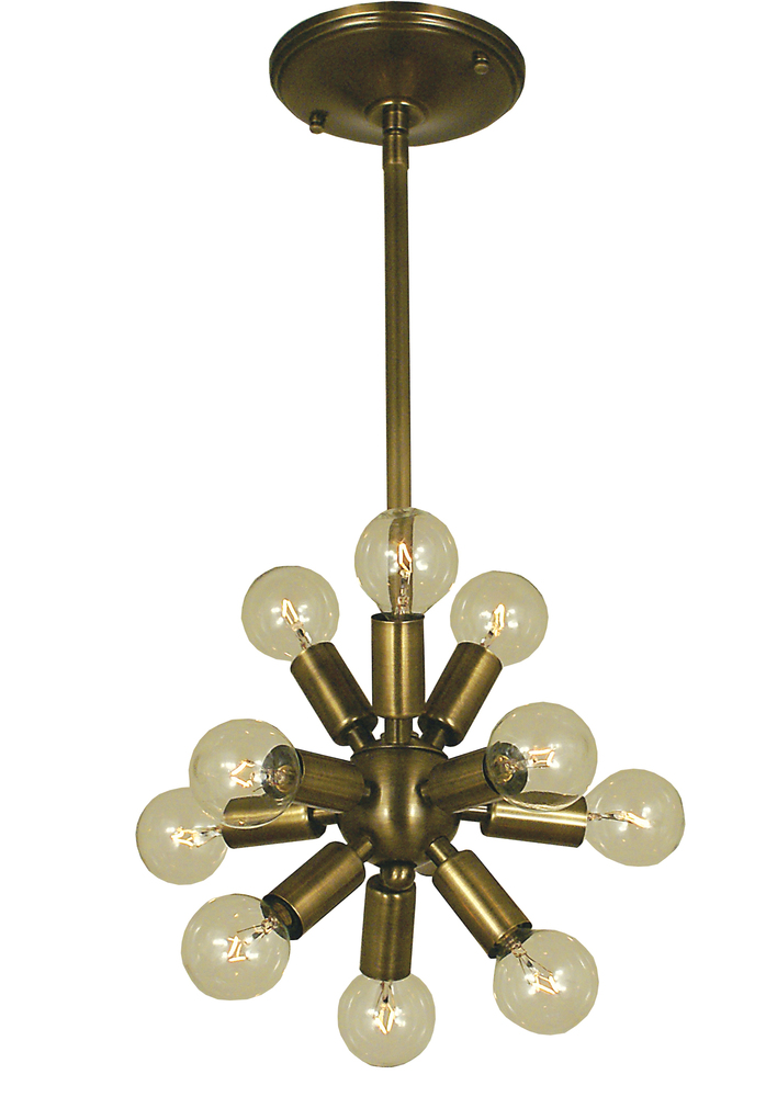 11-Light Antique Brass Simone Chandelier