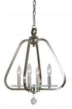 Framburg 5514 PN - 4-Light Polished Nickel Triangulum Mini-Chandelier