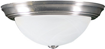 13" 2-Light White Glass Ceiling Dome - NK