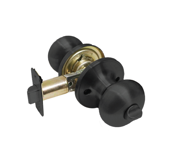 Mushroom Privacy Knob, Matte Black (US19)