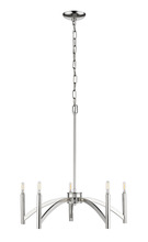 HOMEnhancements 70001 - Vivio- Tova 5-Light Chandelier- Polished Nickel Finish