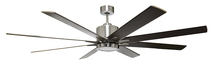 HOMEnhancements 18059 - 8-Blade 66" NK Fan Silver/Walnut Blades 16W LED Light Kit 3000K