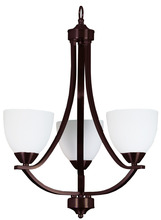 HOMEnhancements 16596 - Victoria 3-Light Chandelier - RB White Glass