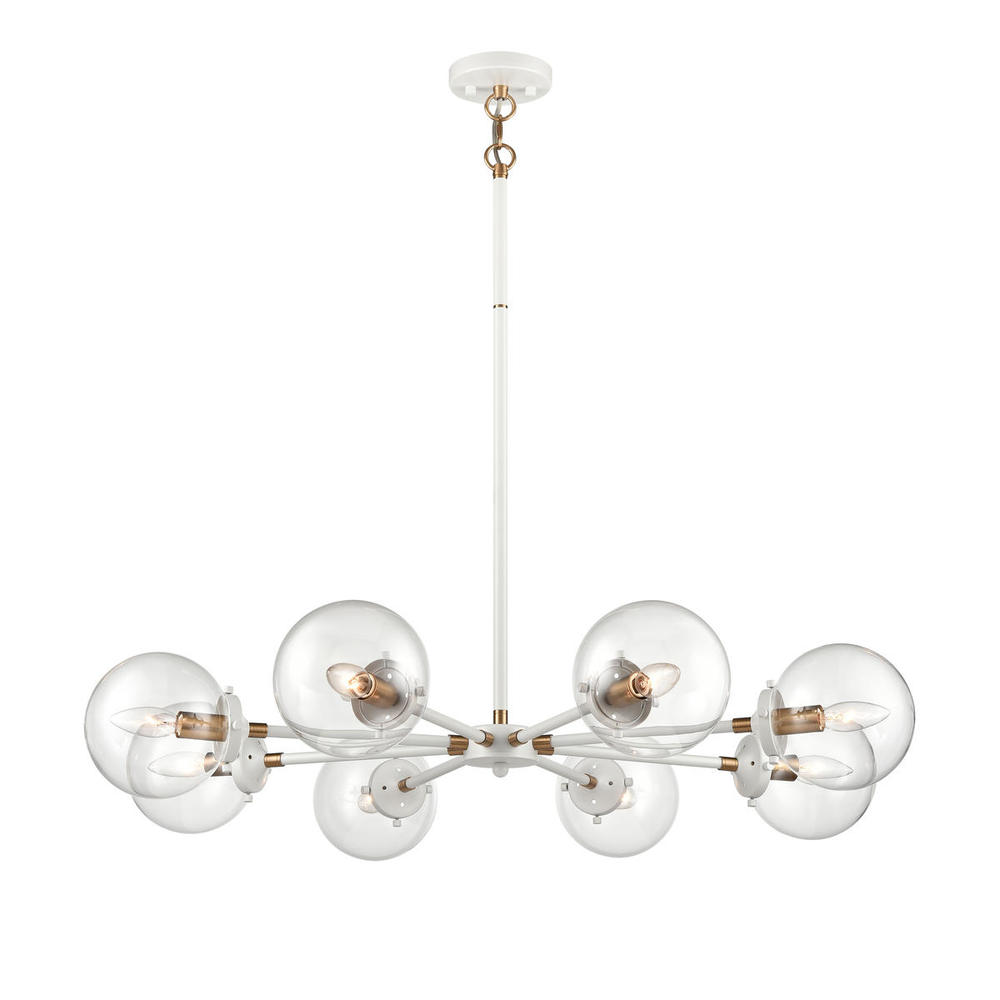 Boudreaux 36'' Wide 8-Light Chandelier - Matte White