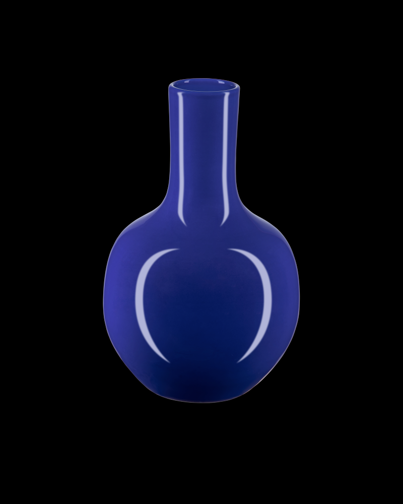 Ocean Blue Long Neck Vase