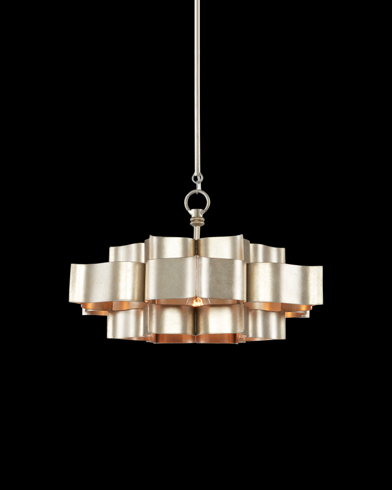 Grand Lotus Small Silver Chandelier