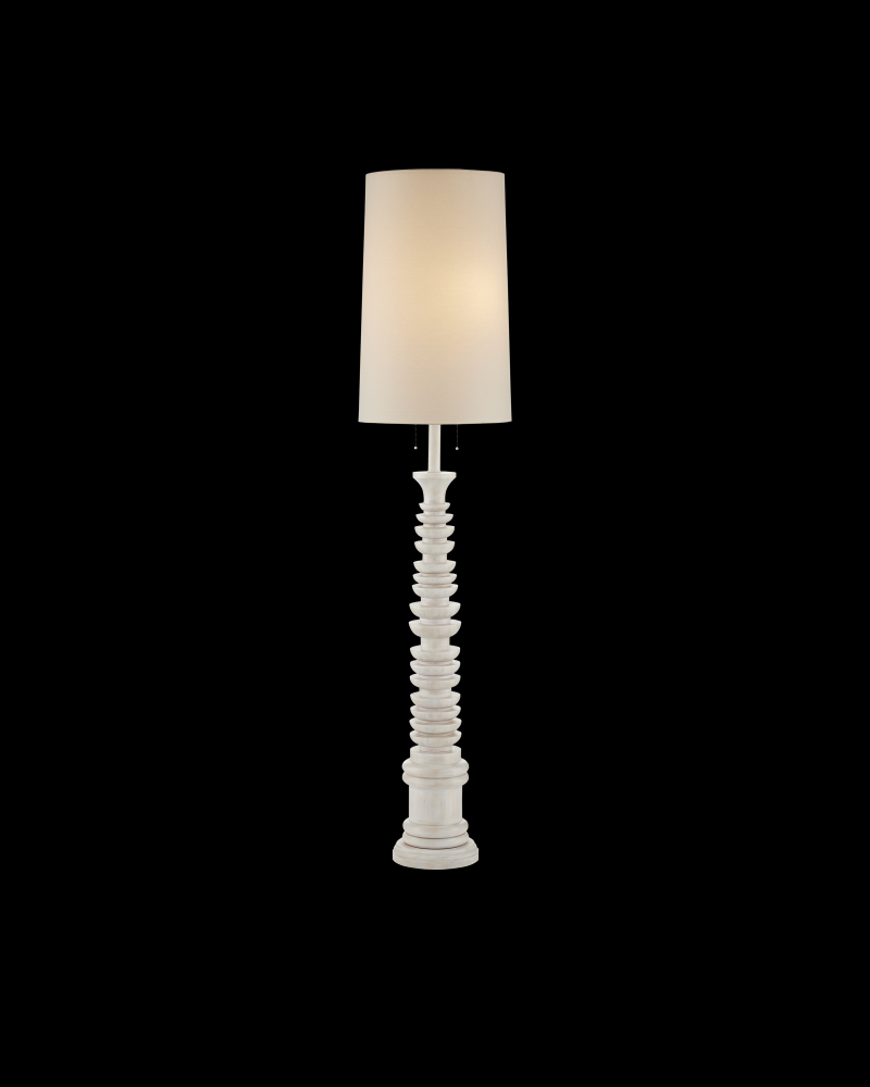 Malayan White Floor Lamp