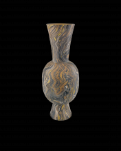 Currey 1200-0731 - Brown Marbleized Tall Vase