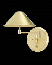 Currey 5000-0186 - Seton Brass Swing-Arm Wall Sconce